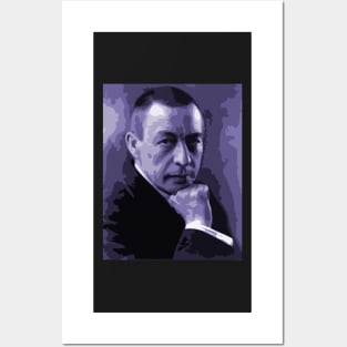 Sergei Rachmaninoff Vector Art Portrait Posters and Art